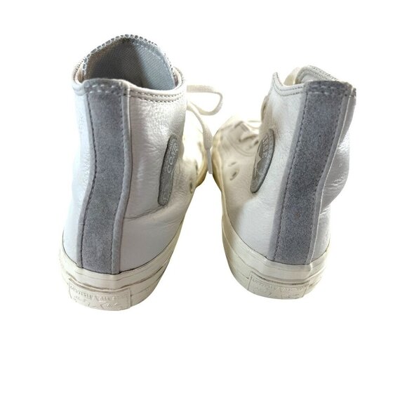 Converse Girls Sneakers Leather Chuck Taylor White Size 3 - Picture 3 of 9